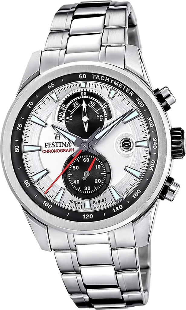 Festina Orologio Uomo D2UF20694/1 Timeless Chrono Acciaio Inox Silver