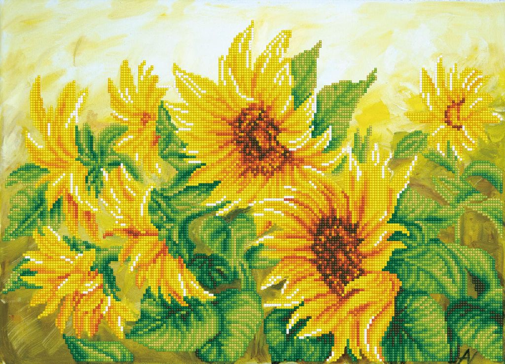 Diamond Dotz Diamond Painting Sonnenblumen Komplettset 41x57cm
