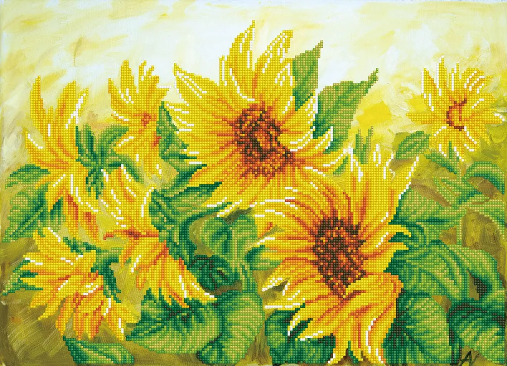 Diamond Painting Tournesols Haute Brillance - Kit Diamond Dotz 41x57cm