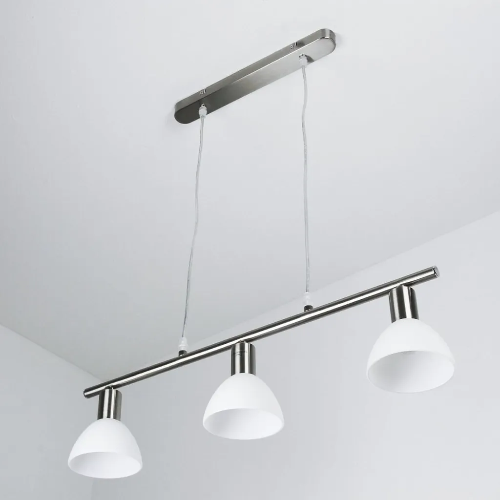 Suspension 3 Globes en Verre pour Éviter l'Éblouissement au Salon