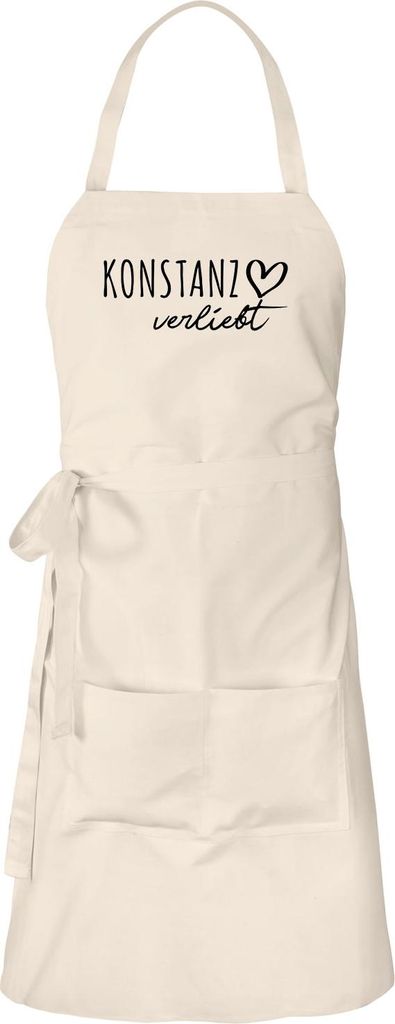 Huuraa Schürze Konstanz verliebt Natur mit Taschen Baumwolle Kochschürze Geschenkidee
