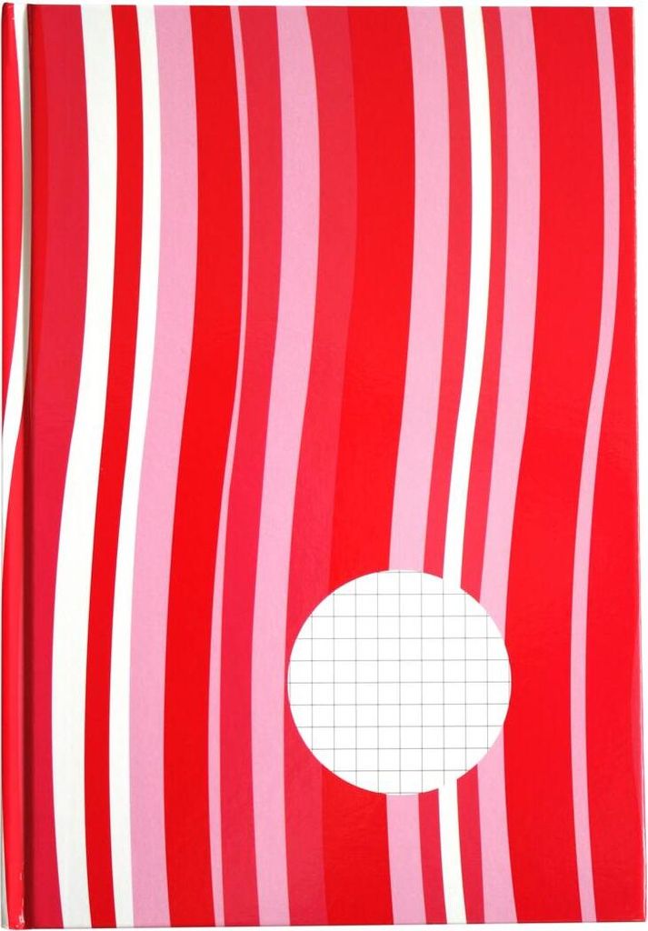 Motiv-Kladde DIN A6 Notizbuch 96 Blatt kariert / 70g/m² / Farbe: rot-weiß