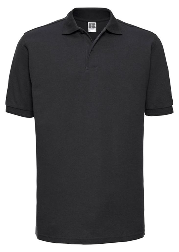 Russell - Poloshirt für Herren, Strapazierfähig, Polyester-Baumwollmischgewebe LT5327 (5XL) (Schwarz)