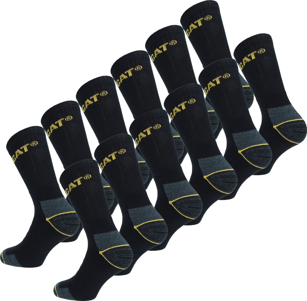 12 Paar CAT® CATERPILLAR REAL WORK SOCKS Damen Herren Produktbild 2