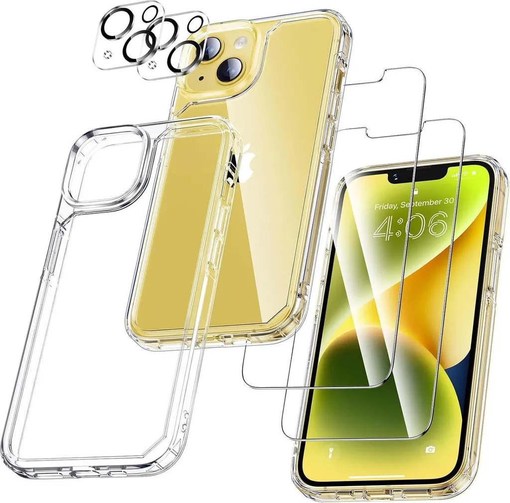 Coque iPhone 14 Protection intégrale 5 en 1 avec Verre trempé Ultra Clair