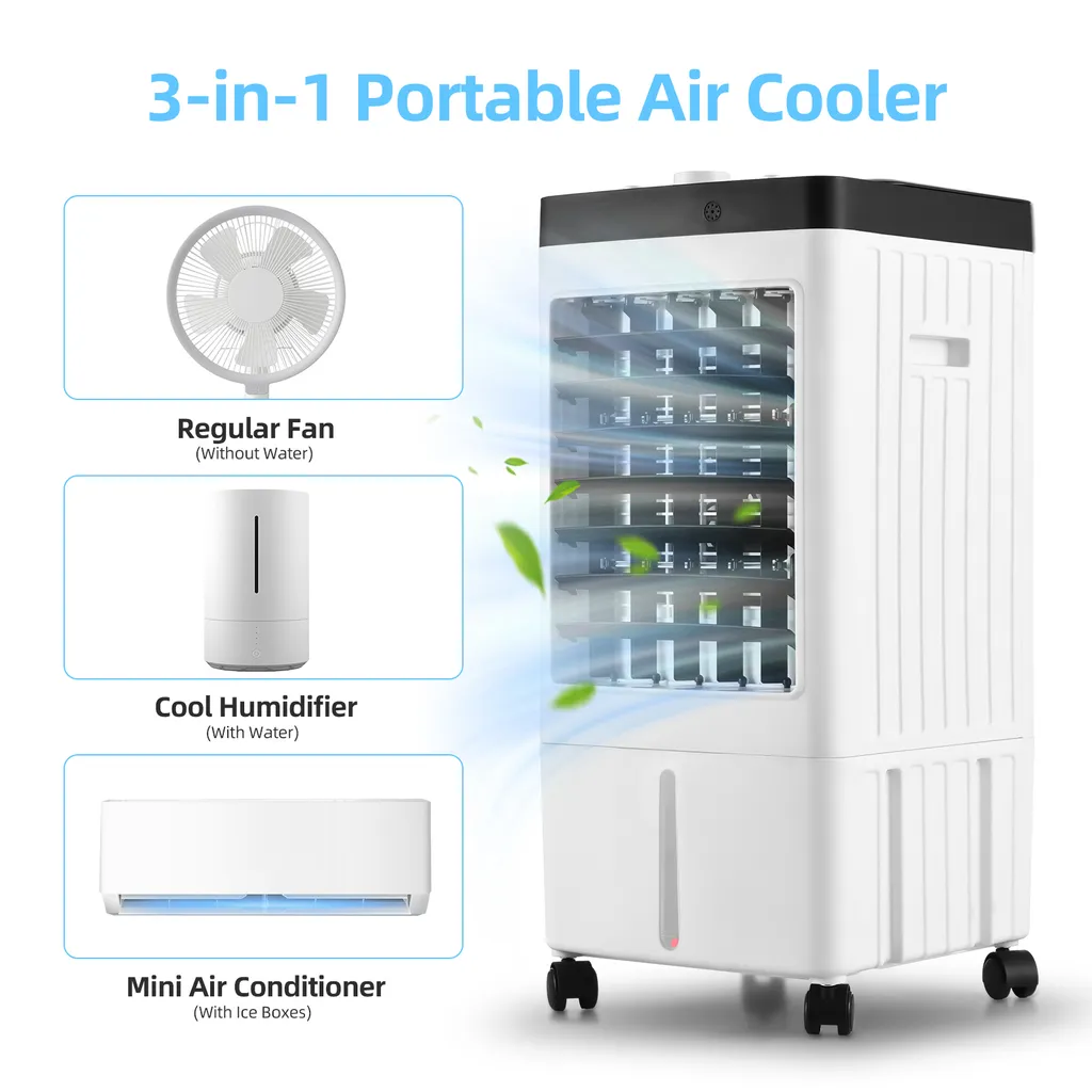 Refroidisseur d'air à évaporation avec oscillation 100° et télécommande - 4