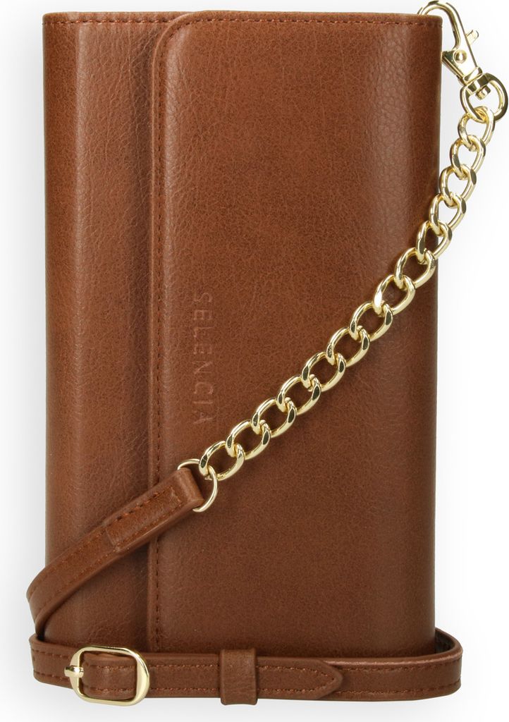 Selencia Eny Clutch Klapphülle aus veganem Leder mit herausnehmbarem Backcover Samsung Galaxy S20 Ultra - Braun