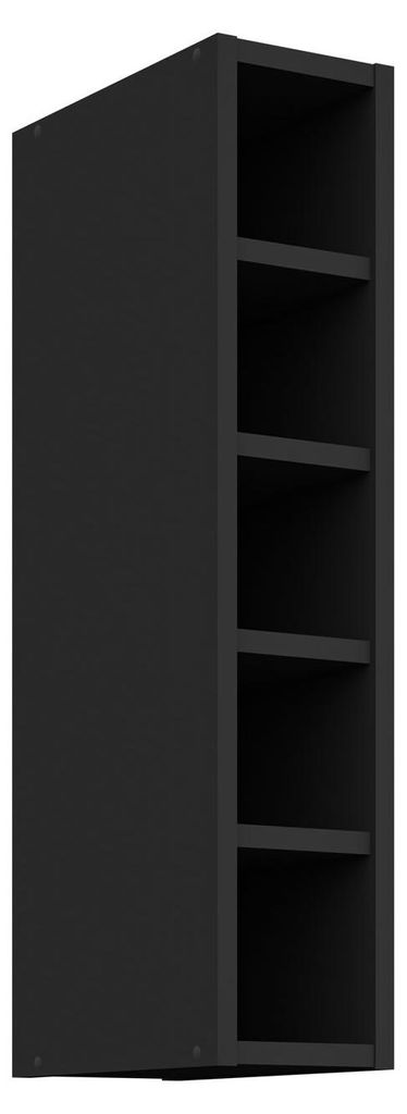 Hängeschrank Regal 15 cm Schwarz matt Küchenzeile Küche Produktbild 