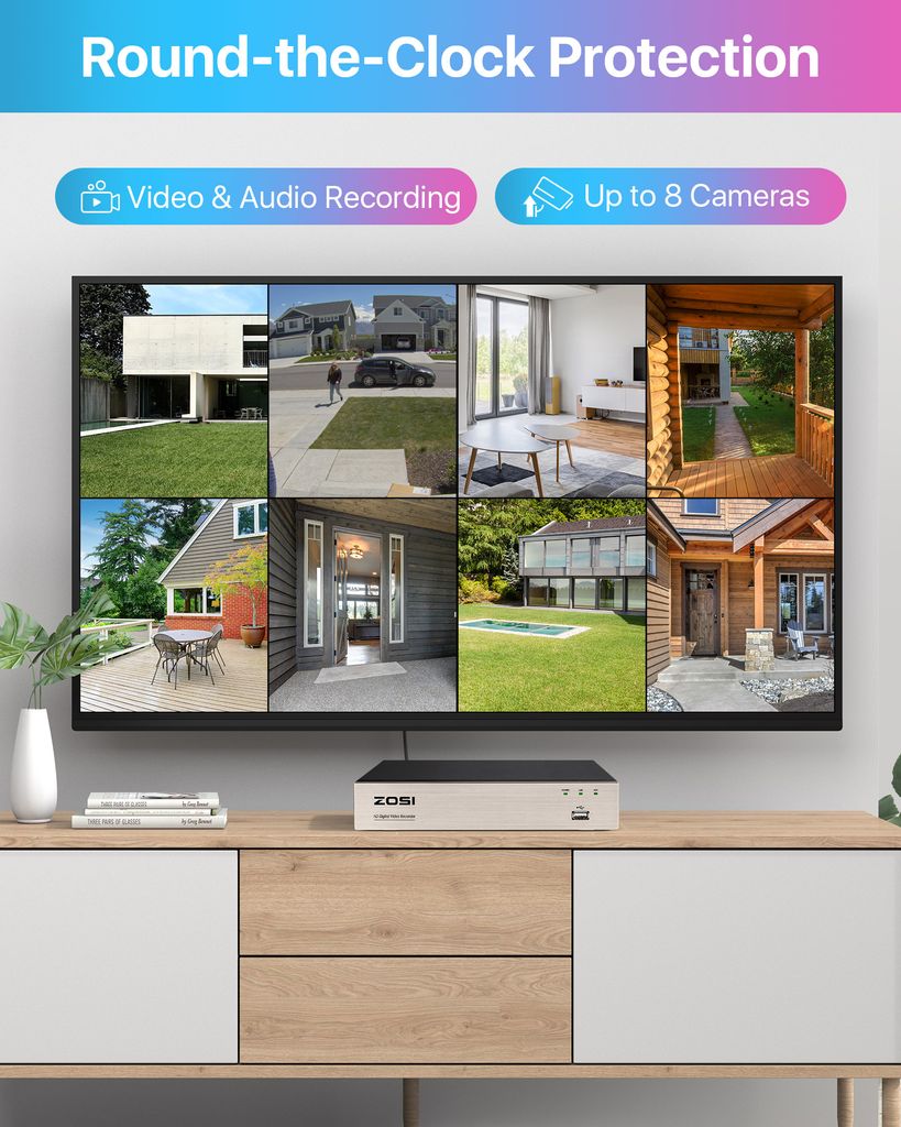 ZOSI 8CH 1080P HD DVR Video Überwachungssystem mit  1TB Produktbild 3