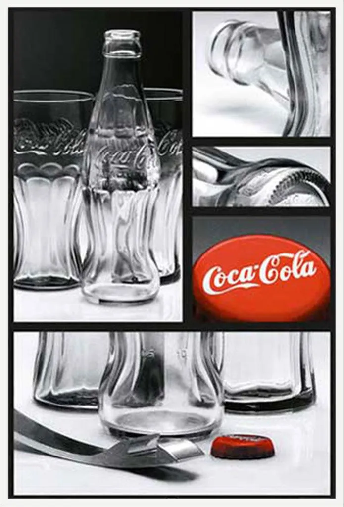 Poster Encadré Coca-Cola Nature Morte et Cadre Blanc Shinsuke® Premium
