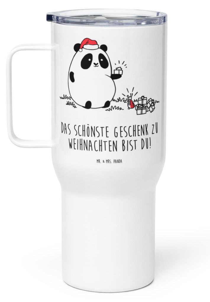 Mr. & Mrs. Panda Thermobecher Panda Weihnachtsgeschenk - Weiß - Geschenk, Teetasse, Kaffee-to-go-Becher, To-Go-Becher, thermosbecher, Edelstahl-Th...