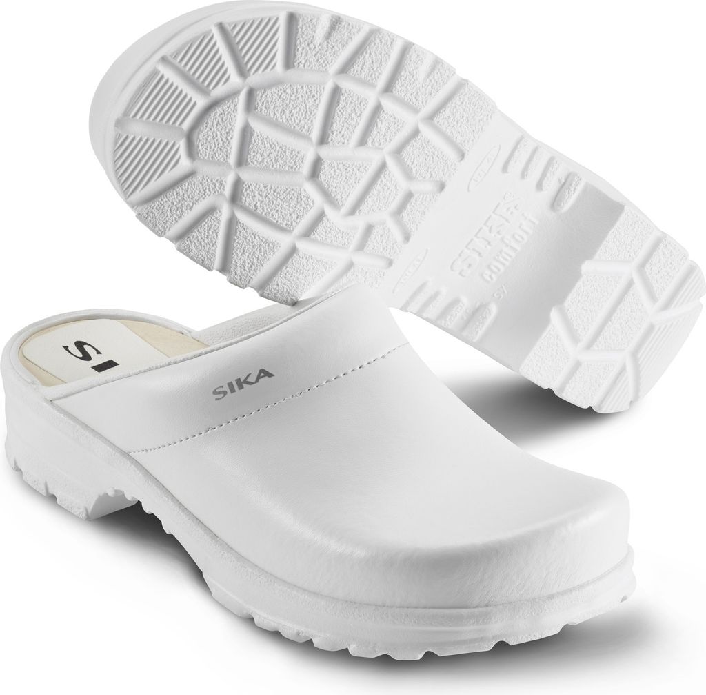 Sika Arbeitsschuh Comfort offener Clog Weiß-39