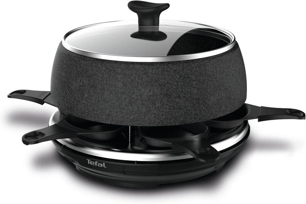 TEFAL Raclette und Fondue 850W: Köstlichkeiten für 6 Personen mit Antihaft-Pfanne