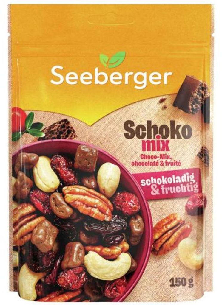 Seeberger Schoko-Mix schokoladig & fruchtig 150g Produktbild 