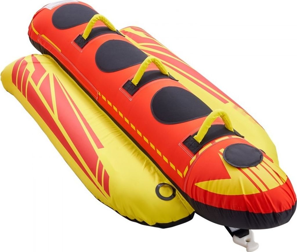 Tube-Set für Boote - Aufblasbarer Towable Fun-Tube - Schleppboote für 1-3 Personen - Ideal für Freizeit und Wassersport
