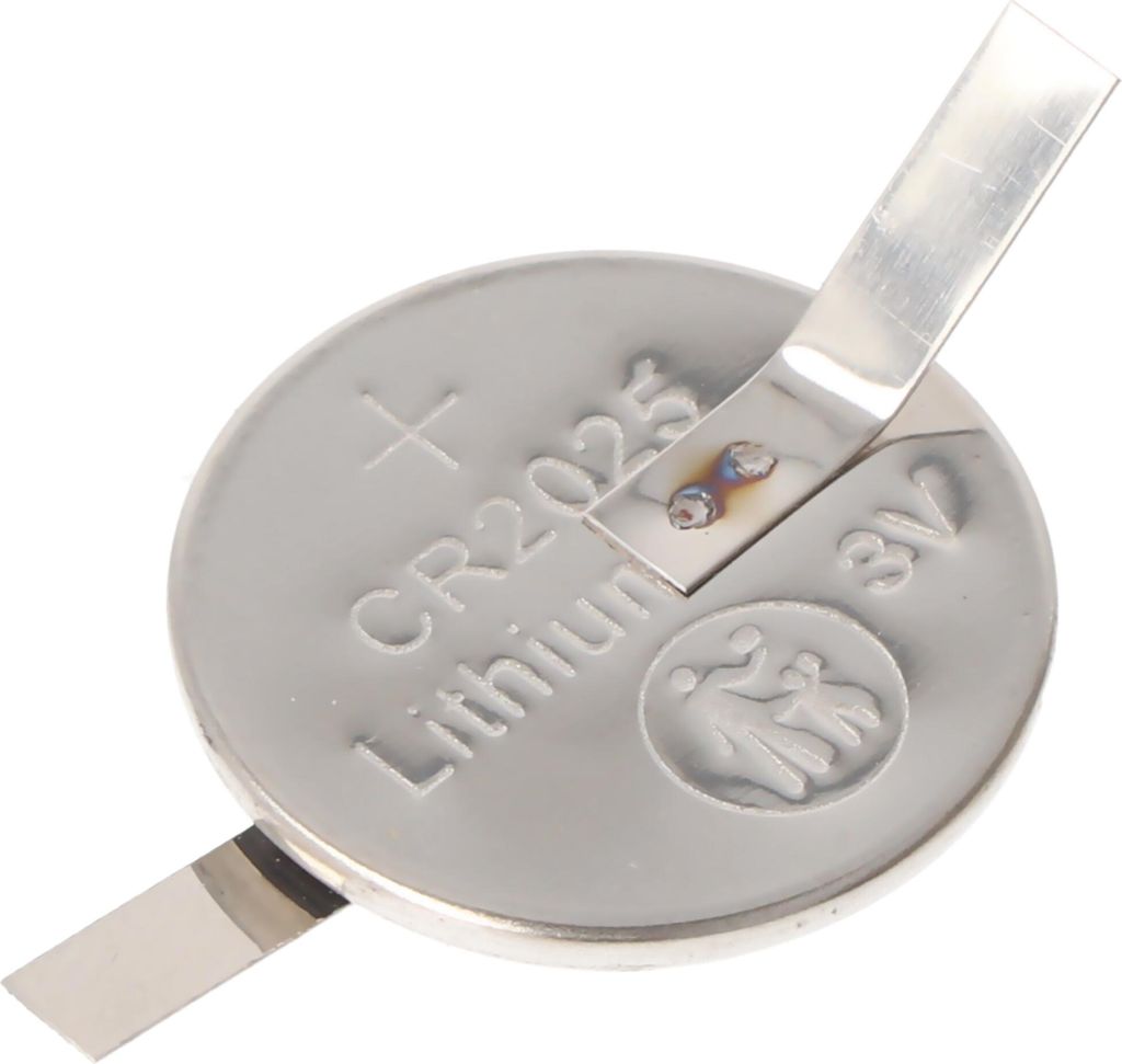 CR2025 Lithium Marken Batterie mit Lötfahnen in Z-Form