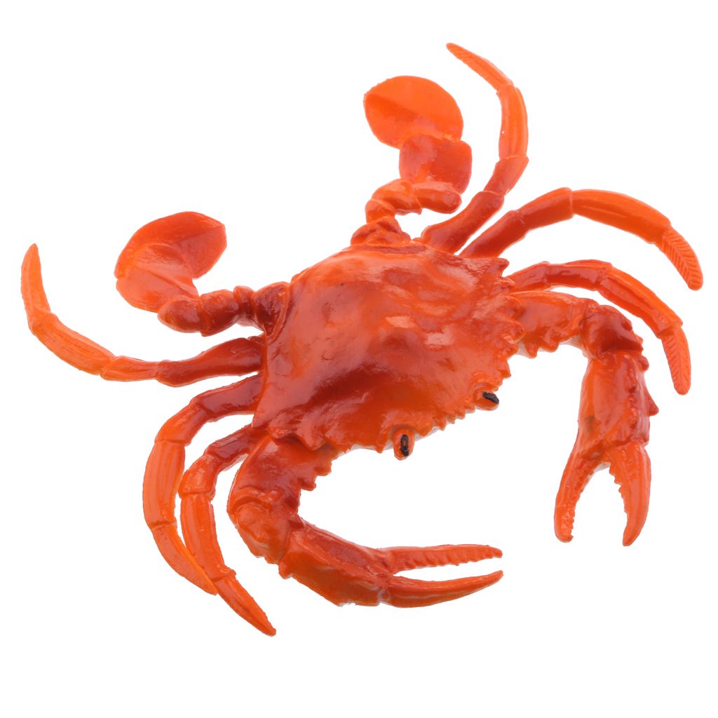 8 x Mehrfarbige Meerestier Krabben Tier Figur modell aus PVC Kunststoff für