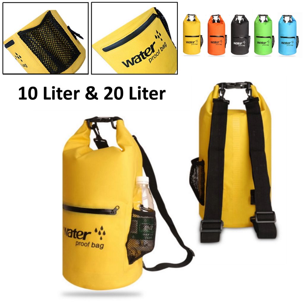 Drybag gelb Wassersport Rucksack wasserdicht Seesack Packsack Tasche Beutel 