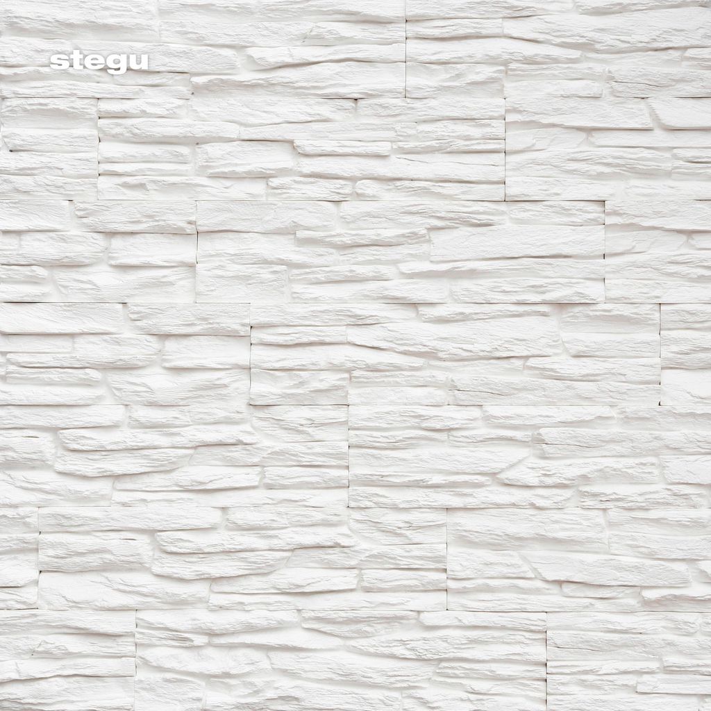 STEGU Gipsstein Barbados weiss 37x9,2 cm Wandverkleidung Produktbild 