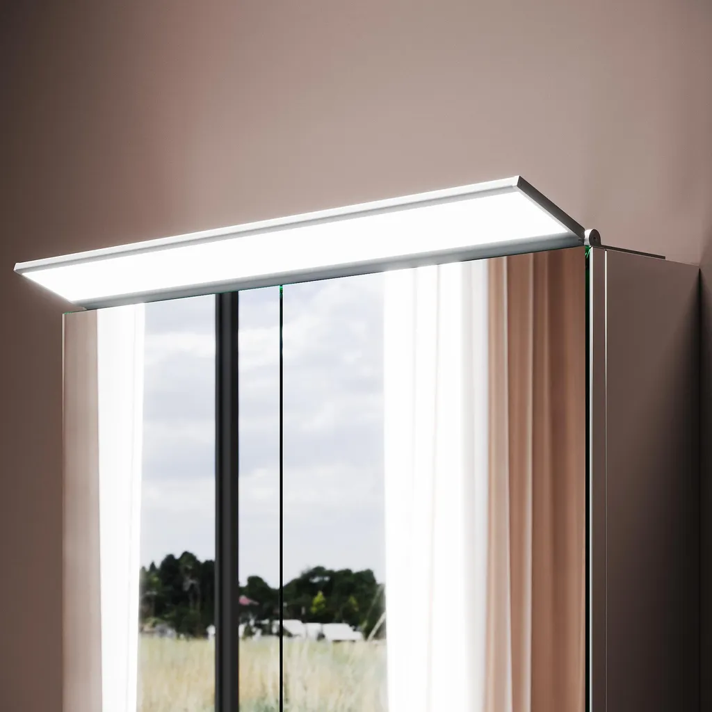 Lampada Specchio Bagno Alluminio 50cm SONNI - Luci LED Resistenti