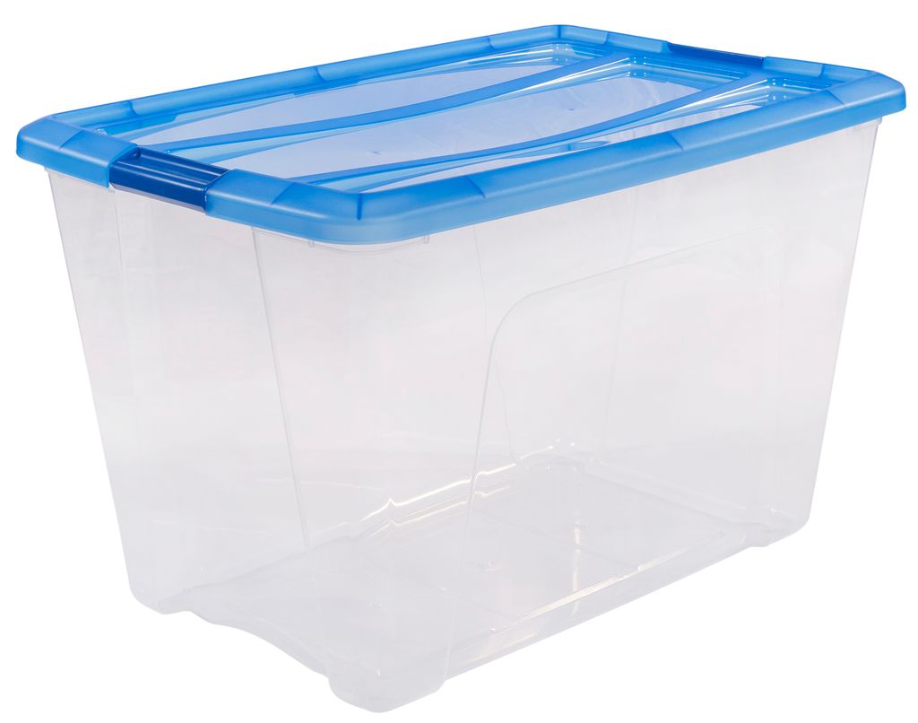 IRIS OHYAMA Clear Box NTB-60 3er Set, transparent-blau 6299