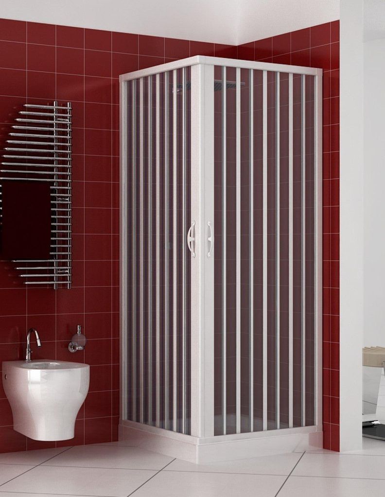 Mampara de ducha angular Luna 70x70 cm en PVC plegable — Imagen del producto 