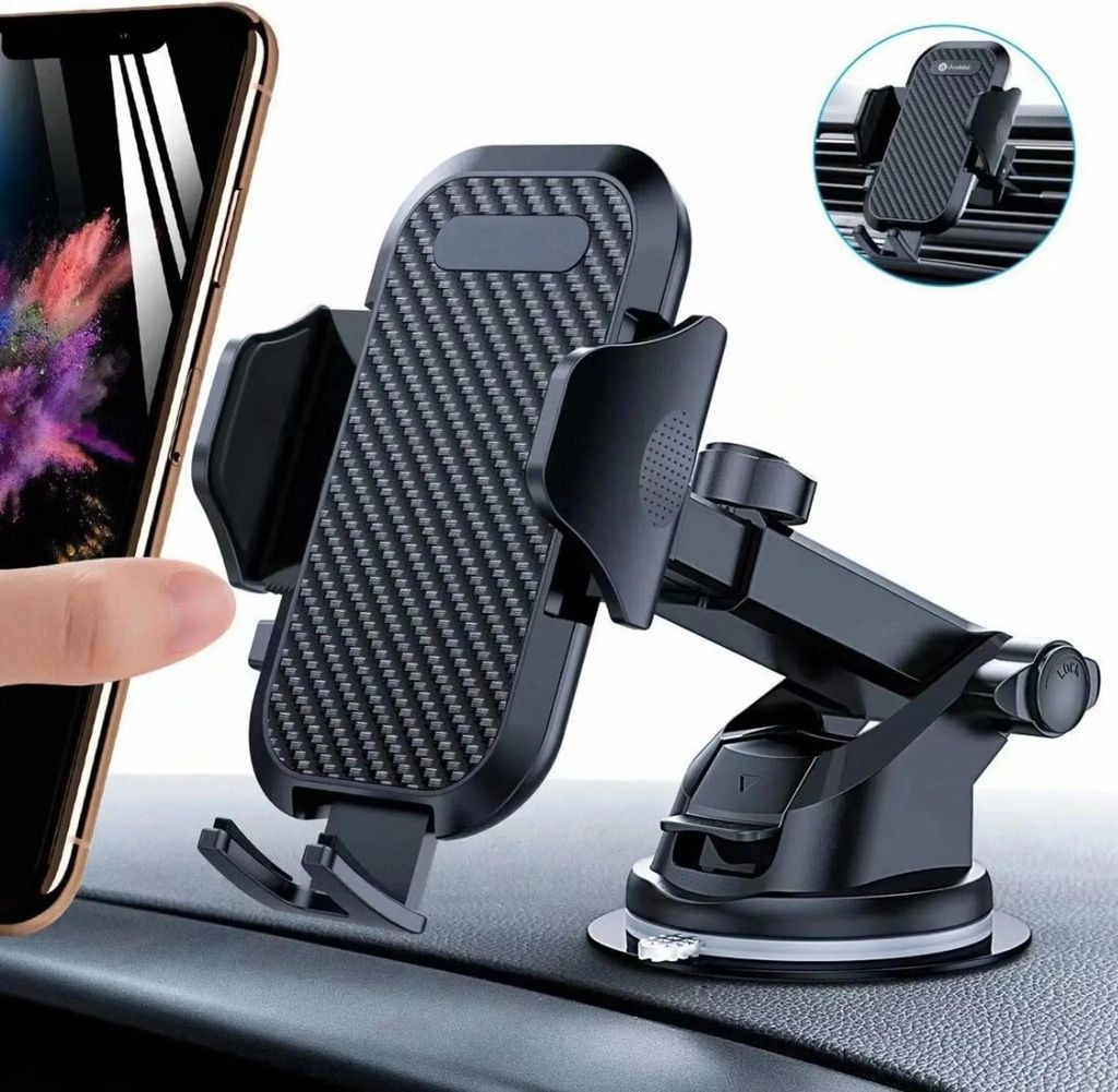 3 in 1 Handyhalter fürs Auto Handyhalterung Lüftung & Saugnapf Halterung Universale KFZ Handyhalterung Smartphone Halterung