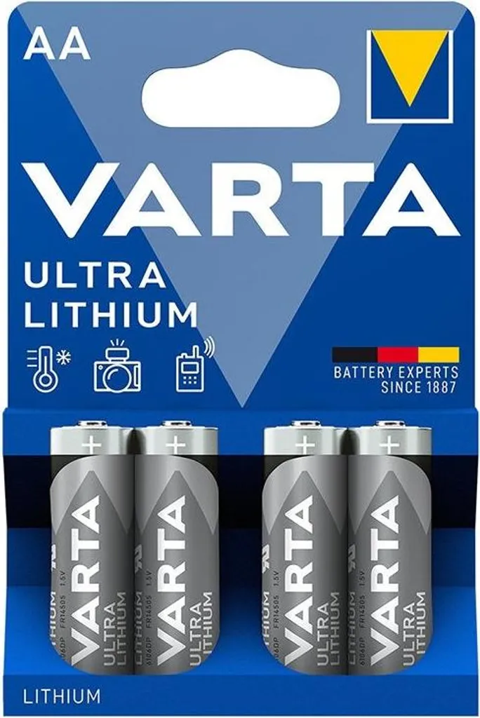 Piles AA Lithium Varta Ultra pack de 4 pour photo et loisirs créatifs