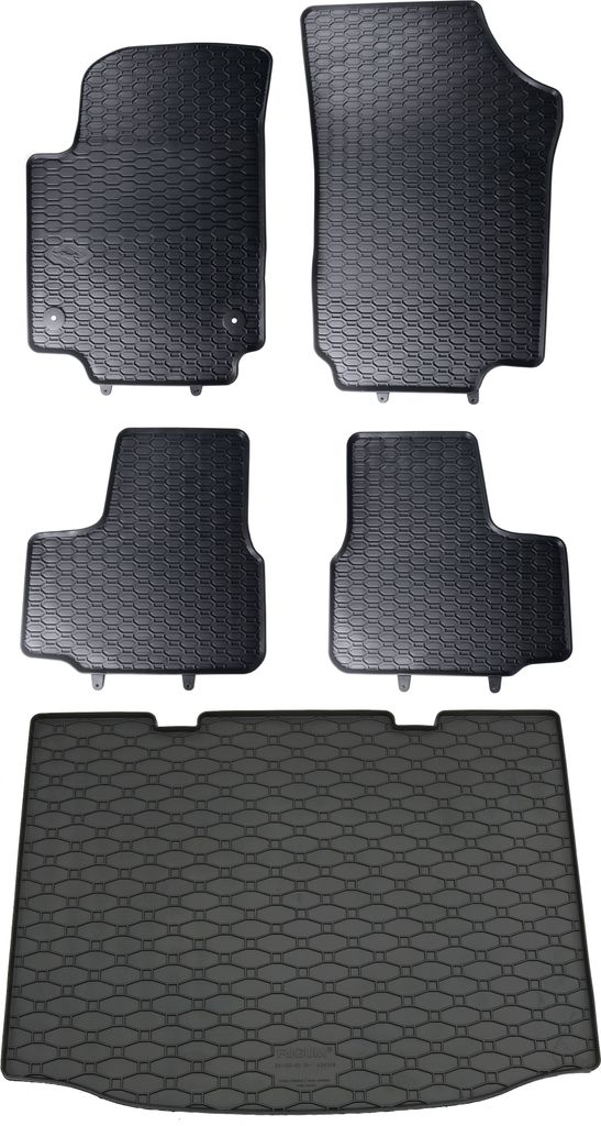 Gummi Fußmatten + Kofferraumwanne Set für VW Up, Bj. 2011-2020