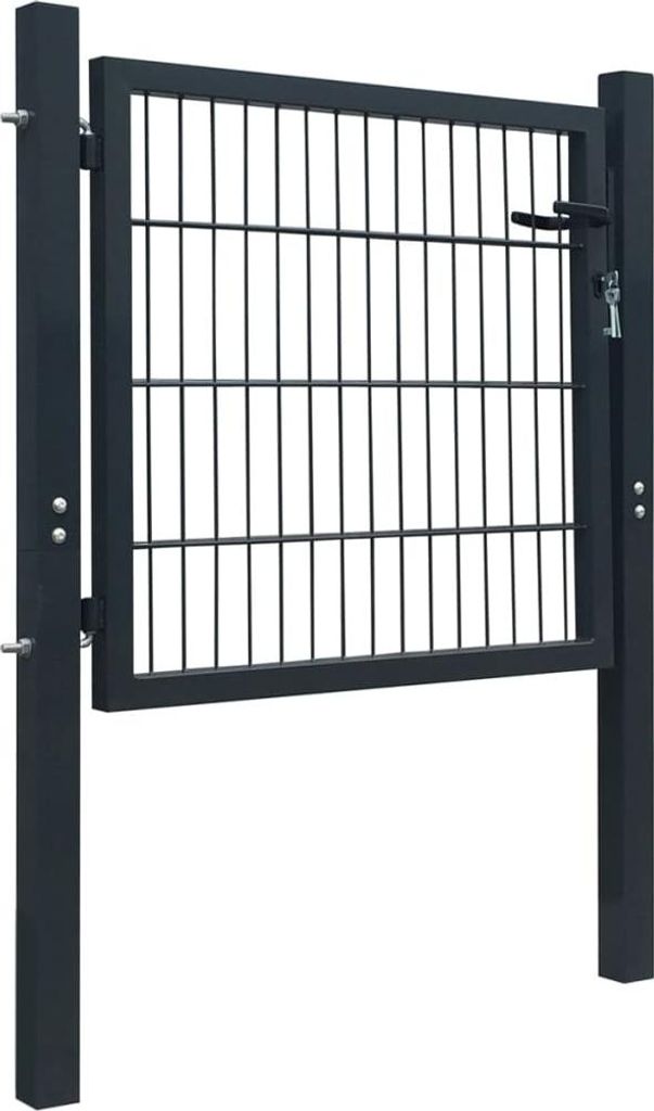 vidaXL Zauntor Stahl Anthrazit 100x100 cm Produktbild 