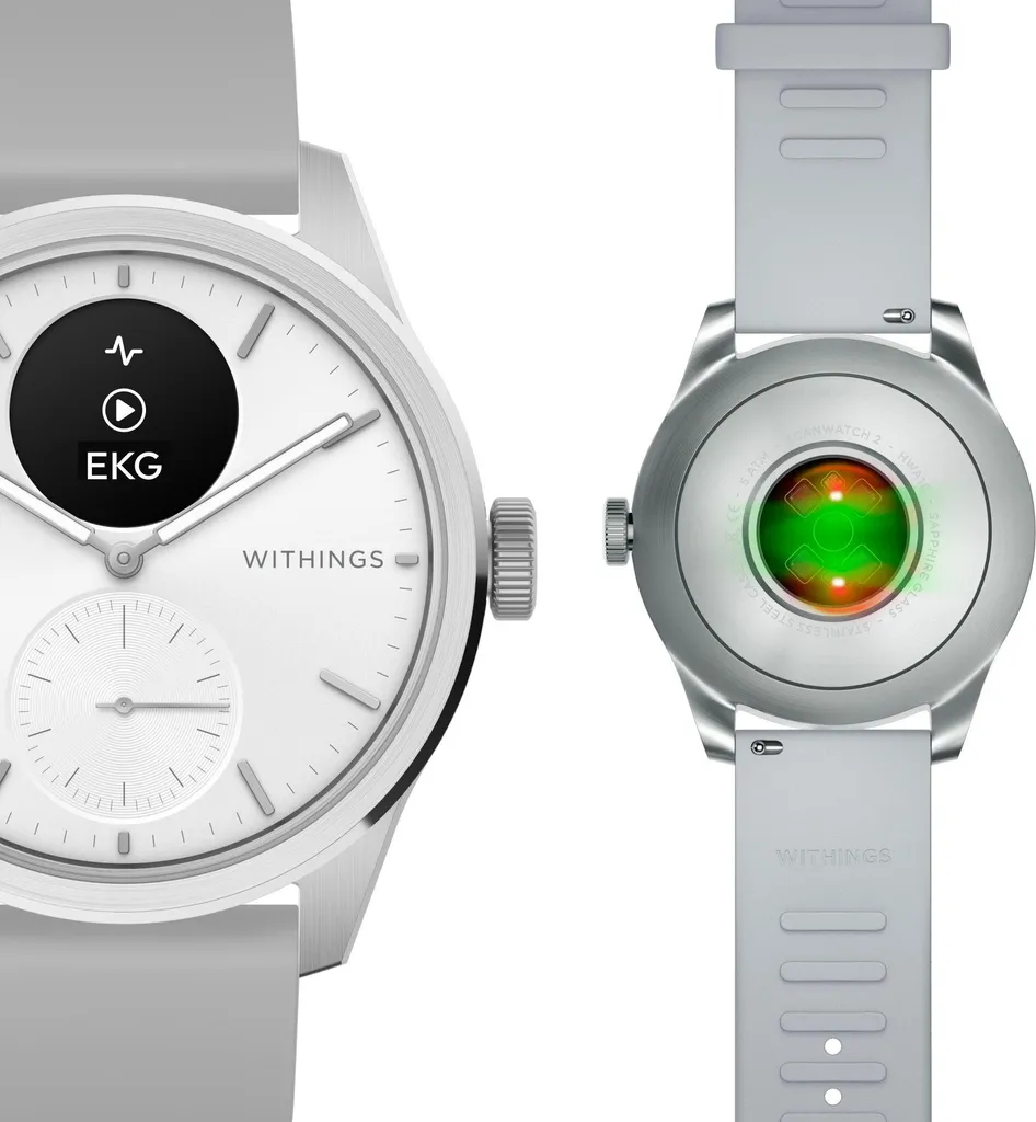 ScanWatch 2 Withings Blanche Montre Électrocardiogramme HWA10
