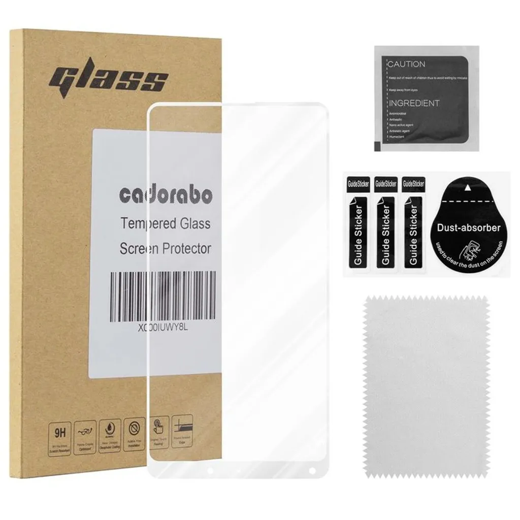 Cadorabo pellicola blindata per Xiaomi MIX 2S pellicola protettiva in bianco a schermo intero vetro temperato di protezione del display - 10