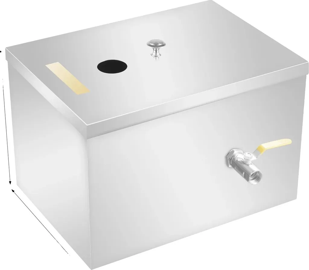Séparateur de graisse en acier inoxydable argenté haute efficacité