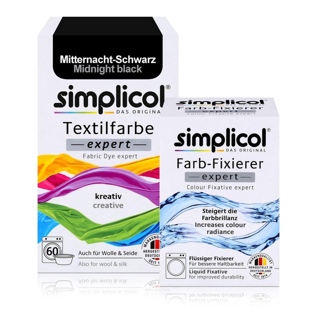 Simplicol Textilfarbe expert Mitternacht-Schwarz 150g & Produktbild 