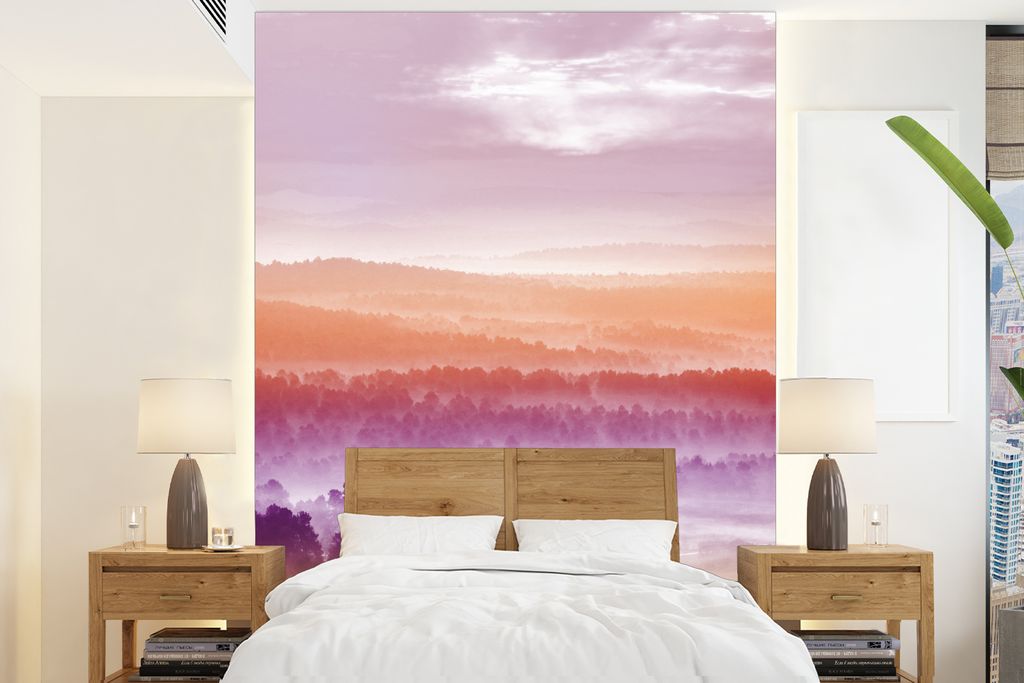 MuchoWow Fototapete für Wohnzimmer oder Schlafzimmer Wandtapete Vinyl Motivtapete Natur im Park von Spanien - 190x260 cm - Papiertapete