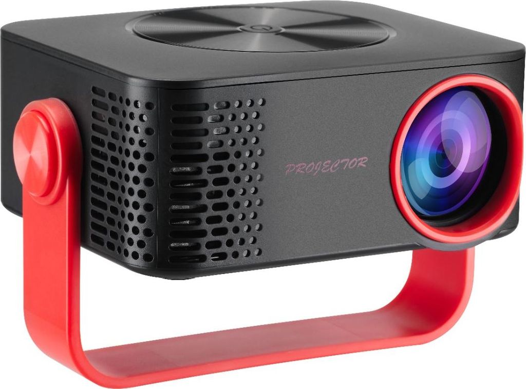INF M60 Tragbarer 1080P HD Projektor für Zuhause, ABS, 10.2x4.5x8.5cm, 2 Stück Schwarz Rot