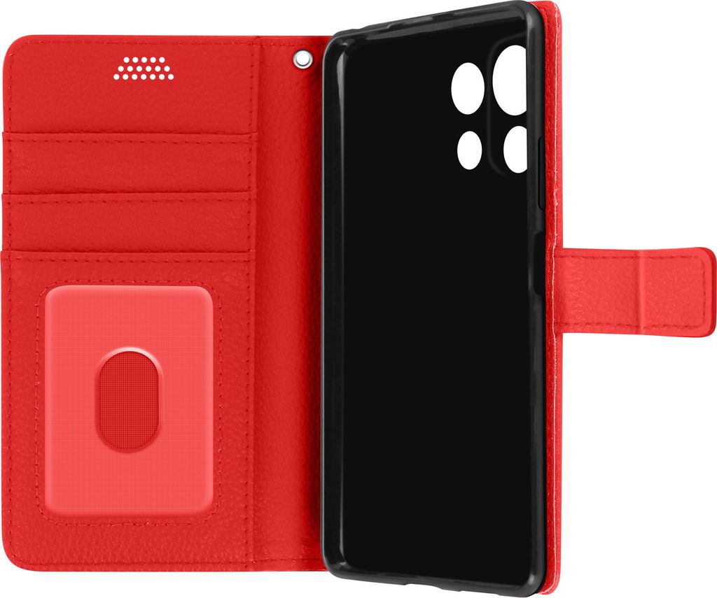 Xiaomi Mi 11 Lite / Mi 11 Lite 5G Kunstlederhülle mit Kartenfächern – Rot