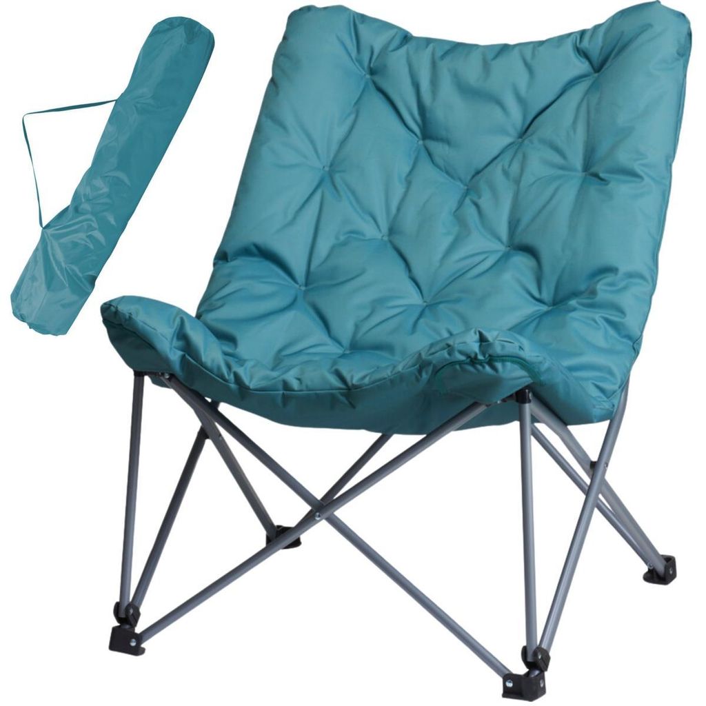 Camping-Sessel High Deluxe Mit Kissen, Blau, Redcliffs