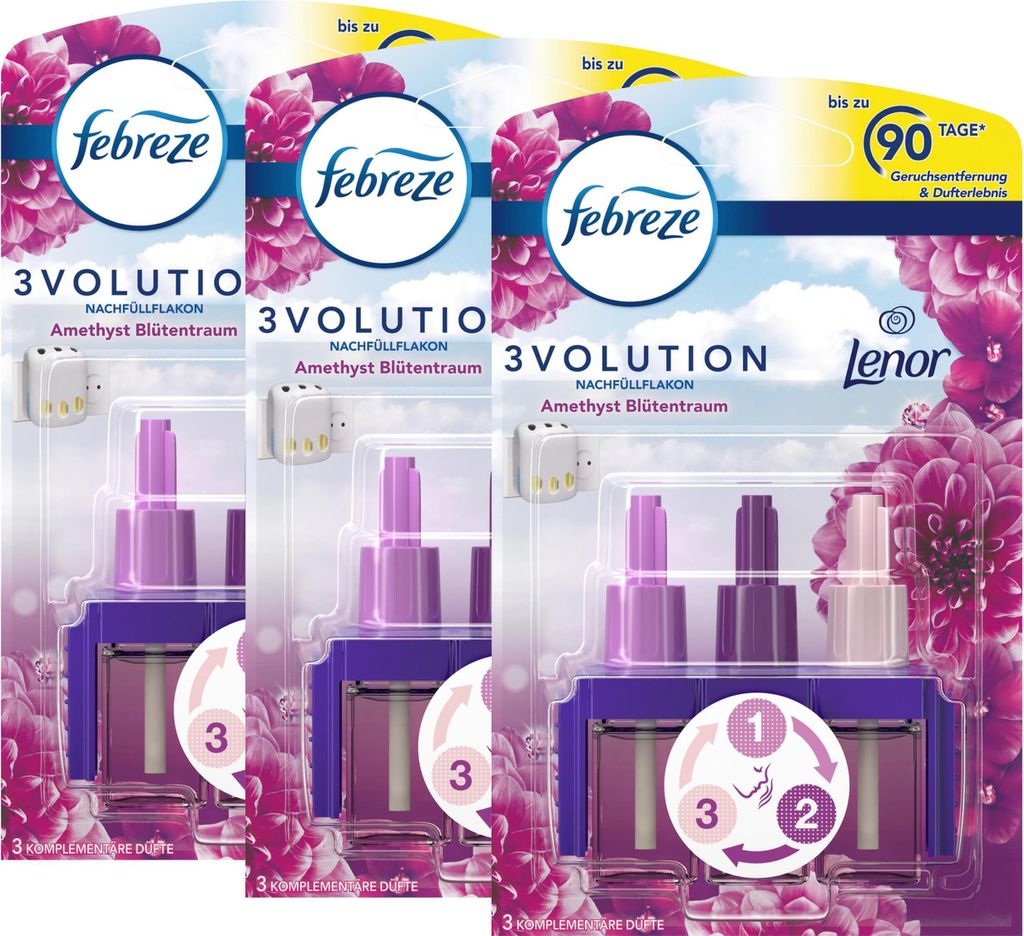 Febreze 3Volution Nachfüllflakon Lenor Amethyst 20ml - Raumduft (3er Pack)