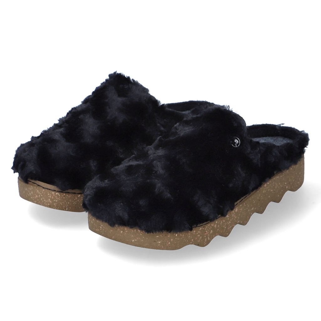 Rohde Damen Clog Pantolette Textil Plüsch flauschig weich Produktbild 