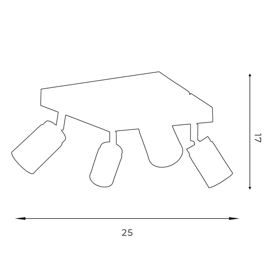Reno x4 Plafonnier Moderne Blanc - Luminaire de Plafond Design Orientable