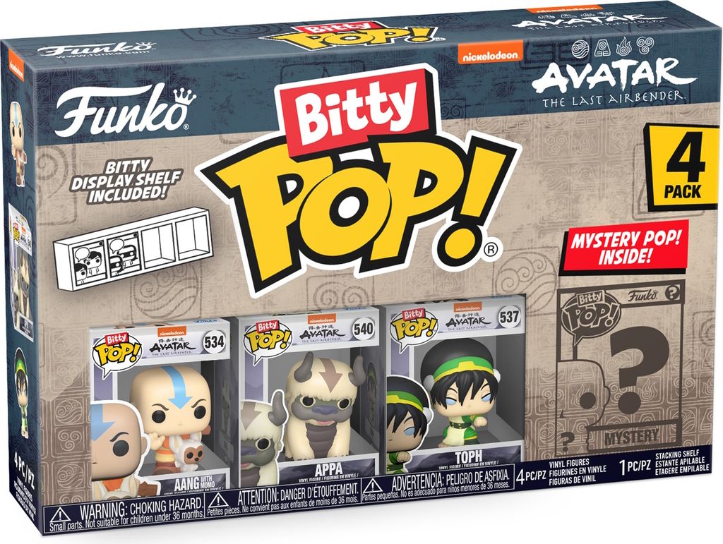 Avatar The Last Airbender - Aang with Momo Appa Toph Bitty Produktbild 