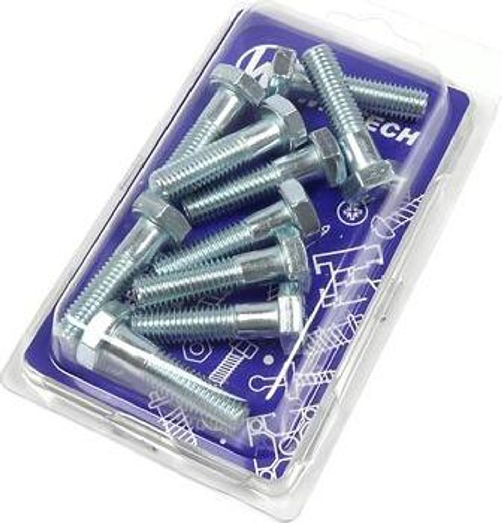 Schraube DIN 931 8.8 M10 x 60 ZB - Sechskantkopf - Packung mit 8 Stück
