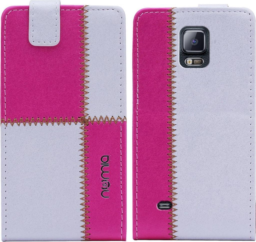 Samsung Galaxy Note 4 SM-N910F Numia Flipstyle Weiss-Pink