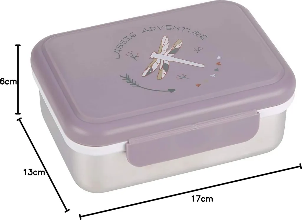 Boîte à goûter enfant Lässig Adventure Libelle avec compartiment tri