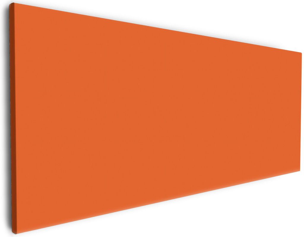 Wallario Premium Leinwandbild Orange in Größe 50 x 125 cm