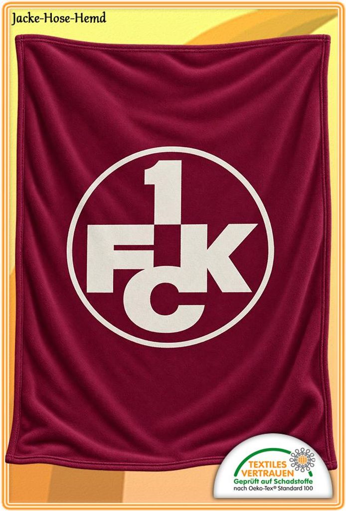 1. FC Kaiserslautern Decke Fleecedecke Kuscheldecke Logo Produktbild 