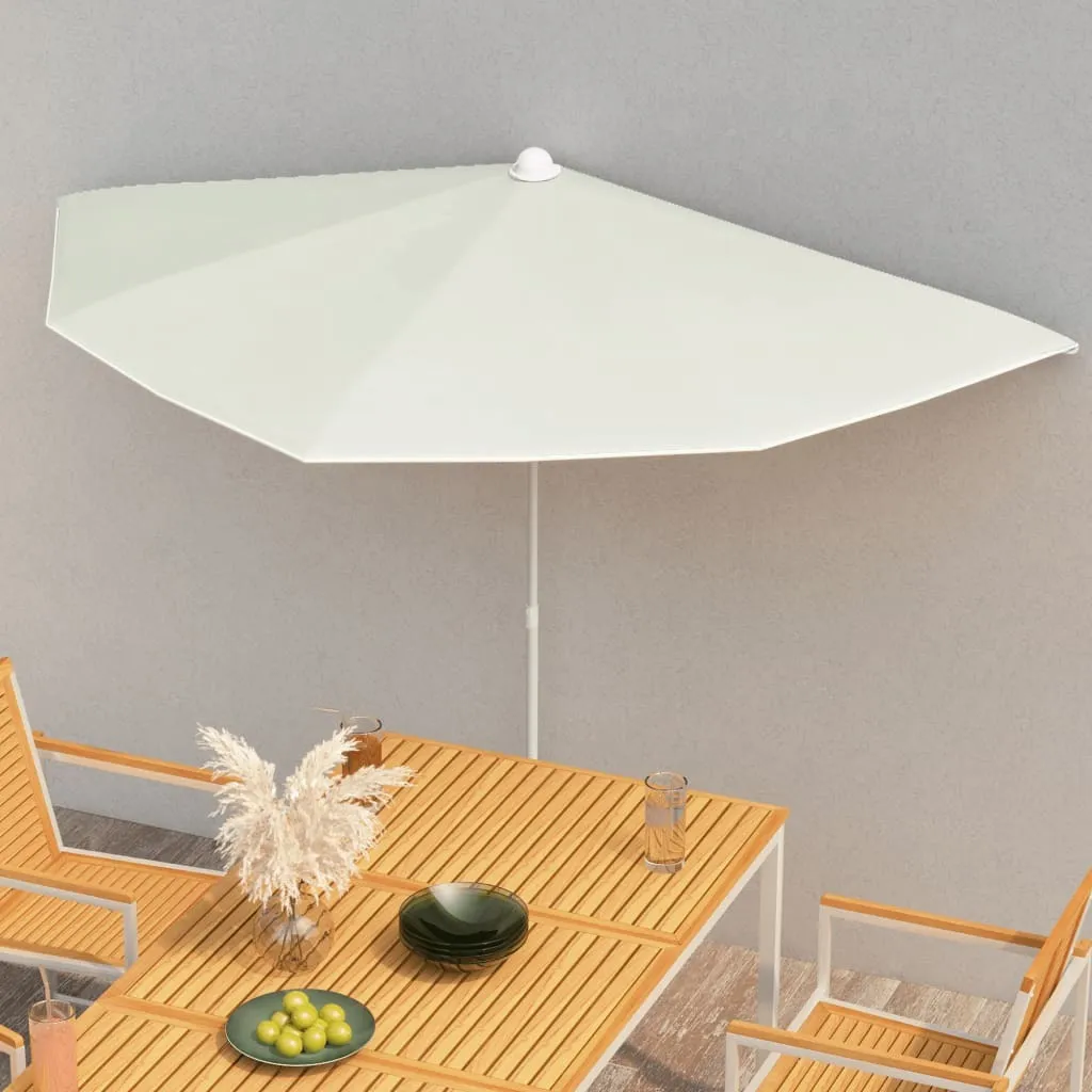 Ombrellone Semicircolare Sabbia 180x90 cm | Eleganza The Living Store