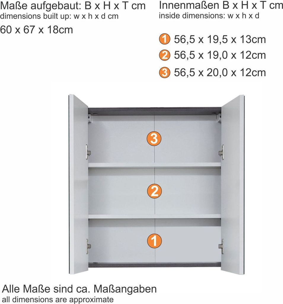 trendteam Bad 5-teilige Kombination Line/Skin Sardegna Produktbild 16