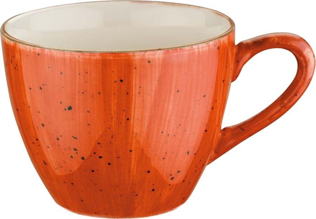 6x Bonna Aura Terracotta Rita Obertasse 8,5x5,4cm 8cl Orange Porzellan ATCRIT02KF Tasse Kaffeetasse Teetasse Geschirr
